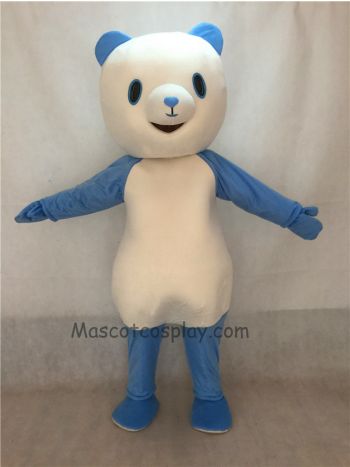 Blue Panda Short Plush Adult Mascot Costume