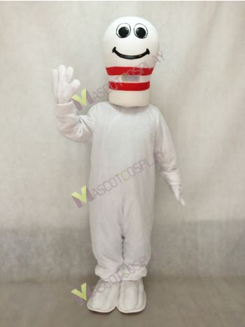 White Bowling Pin Mascot Costume