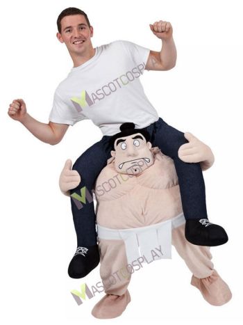 Carry Me Japanese Sumo Costume Wrestler Ride On Piggy Back Mascot Costume