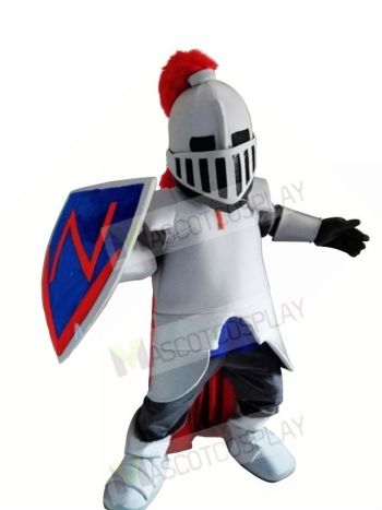 Blue Knight Spartan Trojan Mascot Costume