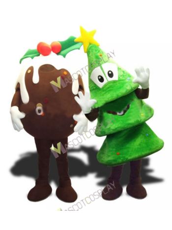 Christmas Pudding / Xmas Tree Mascot Costume Xmas Theme Mascot Carnival