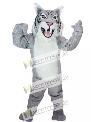 New Grey Wildcat Mascot Costume 