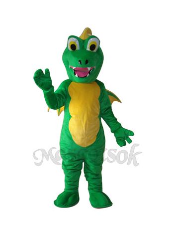 Big Mouth Thorn Green Dinosaur Mascot Adult Costume 