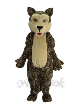 White Face Panther Mascot Adult Costume 