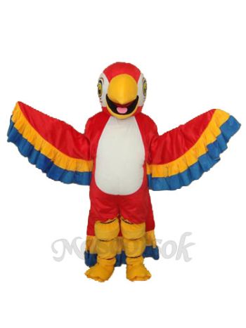 Red Parrot with Lace Tail Mascot Adult Costume 