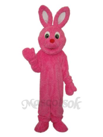 Easter Pink Furry Rabbit Mascot Adult Costume 