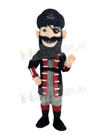 Cool Blackbeard Pirate Mascot Costume People