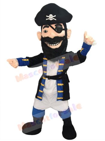 Custom Color Redbeard Pirate Royal Blue Mascot Costume