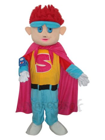 Red Hair Boy Mascot Adult Costume 