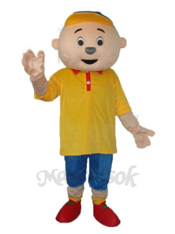 Bulk Of The Boys In Yellow Mascot Adult Costume 