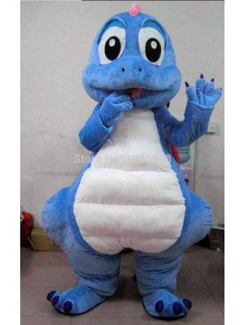 Blue Dragon Mascot Costume Cute Dinosaur Mascot 