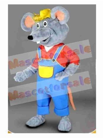 Mouse in Salopettes Mascot Costume