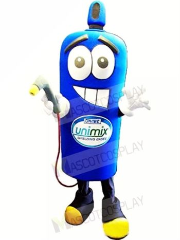 Blue Gas Bottle Mascot Costume 