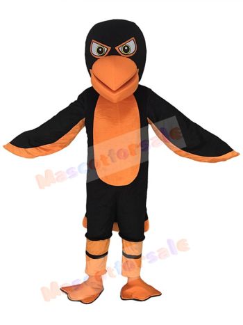Black and Orange Falcon Mascot Costume