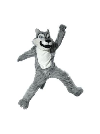Adult Gray Wolf Mascot Costume