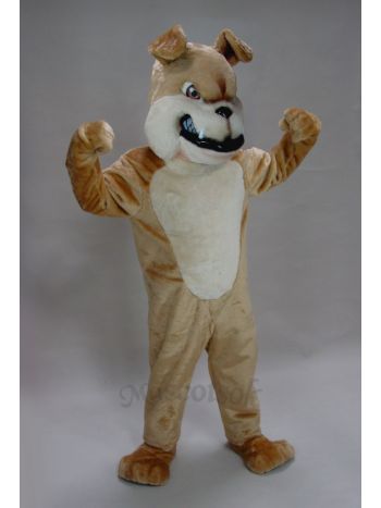 New Tan Bulldog Mascot Costume
