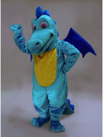 Turquoise Dragon Mascot Costume