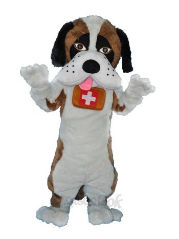 Saint Bernard Dog Mascot Adult Costume 