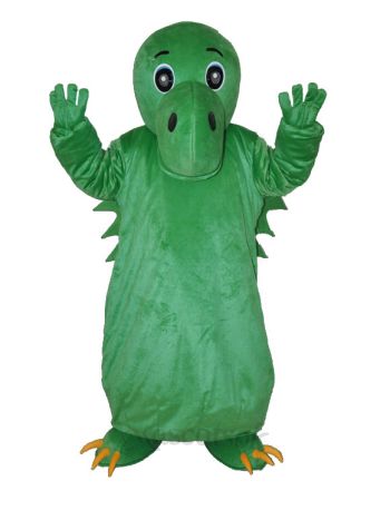 Green Chinese Dinosaur Adult Mascot Costume 