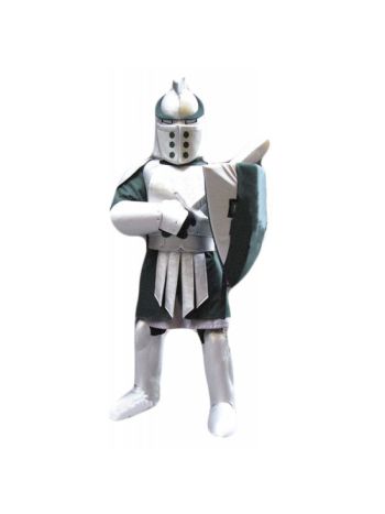 Silver Green Spartan Titan Trojan Mascot Costume