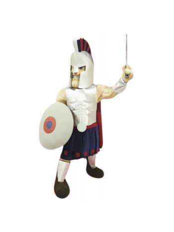 Silver Spartan Titan Trojan Mascot Costume