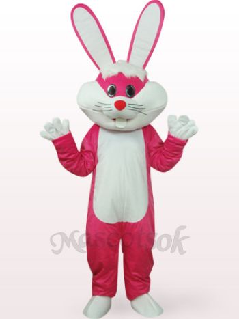 Easter Bunny In Rose Clothes Plush Mascot Costume