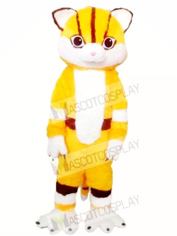 Yellow Cat Mascot Costume