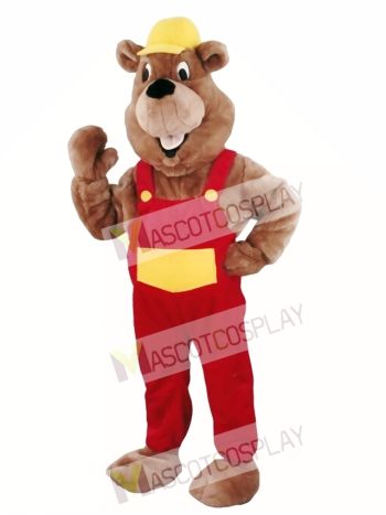 Beaver Mascot Walking Act Promotion Costume