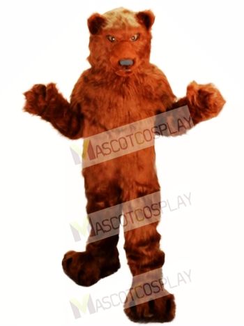 Long Hair Grizzly Bear Mascot Costume