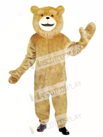 Ted Jumpsuit Bear Mascot Costume