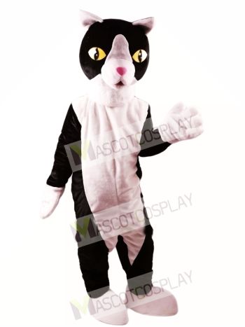 Black and White Cat Mascot Costume