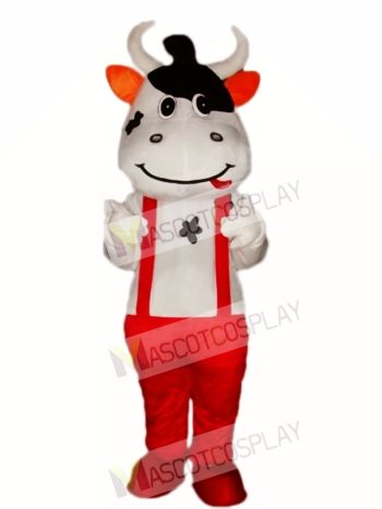 Red Cattle Cow Mascot Costume