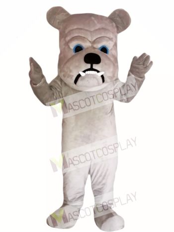 Grey Bulldog Mascot Costume