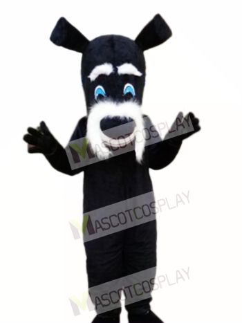 Black Dog Mascot Costume Cartoon