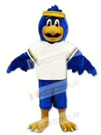 Blue Falcon Mascot Costume Character Eagle Bird