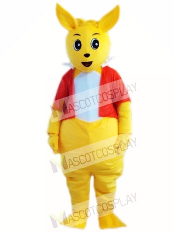 Yellow Kangaroo Mascot Costume