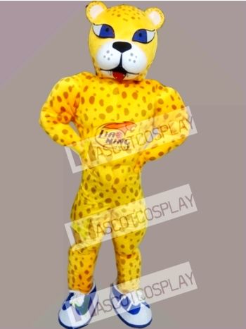Yellow Panther Leopard Mascot Costume