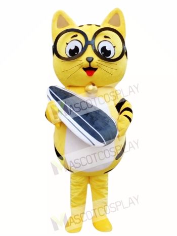 Yellow Cat Mascot Adult Costume