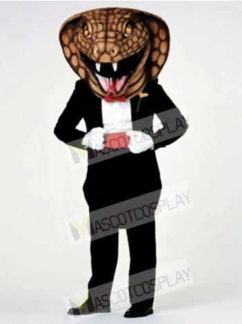Gentleman Cobra Snake Mascot Costume