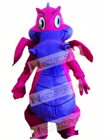 Cartoon Cute Purple Dragon Mascot Costume