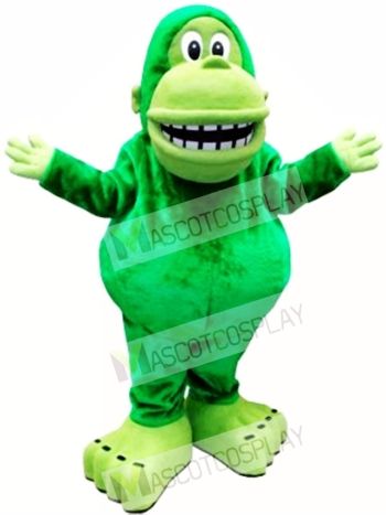 Green Big Mouth Gorilla Mascot Costume