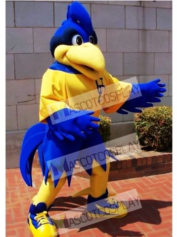Motion Blue Rooster Big Bird Mascot Costume