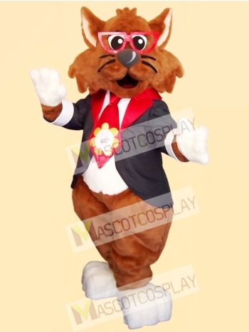 Gentle Georgia Glasses Cat Mascot Costume