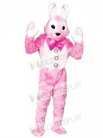 Adult Pink Easter Bunny Mascot Costume
