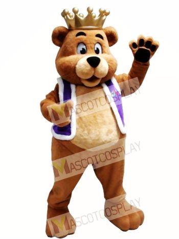 King Billy Bob Bear Mascot Costume