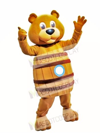 Barrel Bear Animal Mascot Costume
