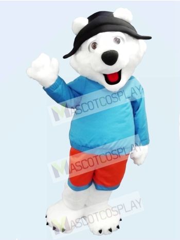 Cute Friendly Polar Bear Mascot Costume