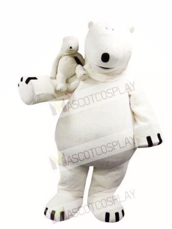Cute Polar Bear Mascot Costume