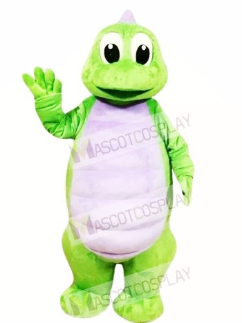 Cute Green Dinosaur Mascot Costume