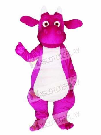 Purple Adult Dragon Mascot Costume